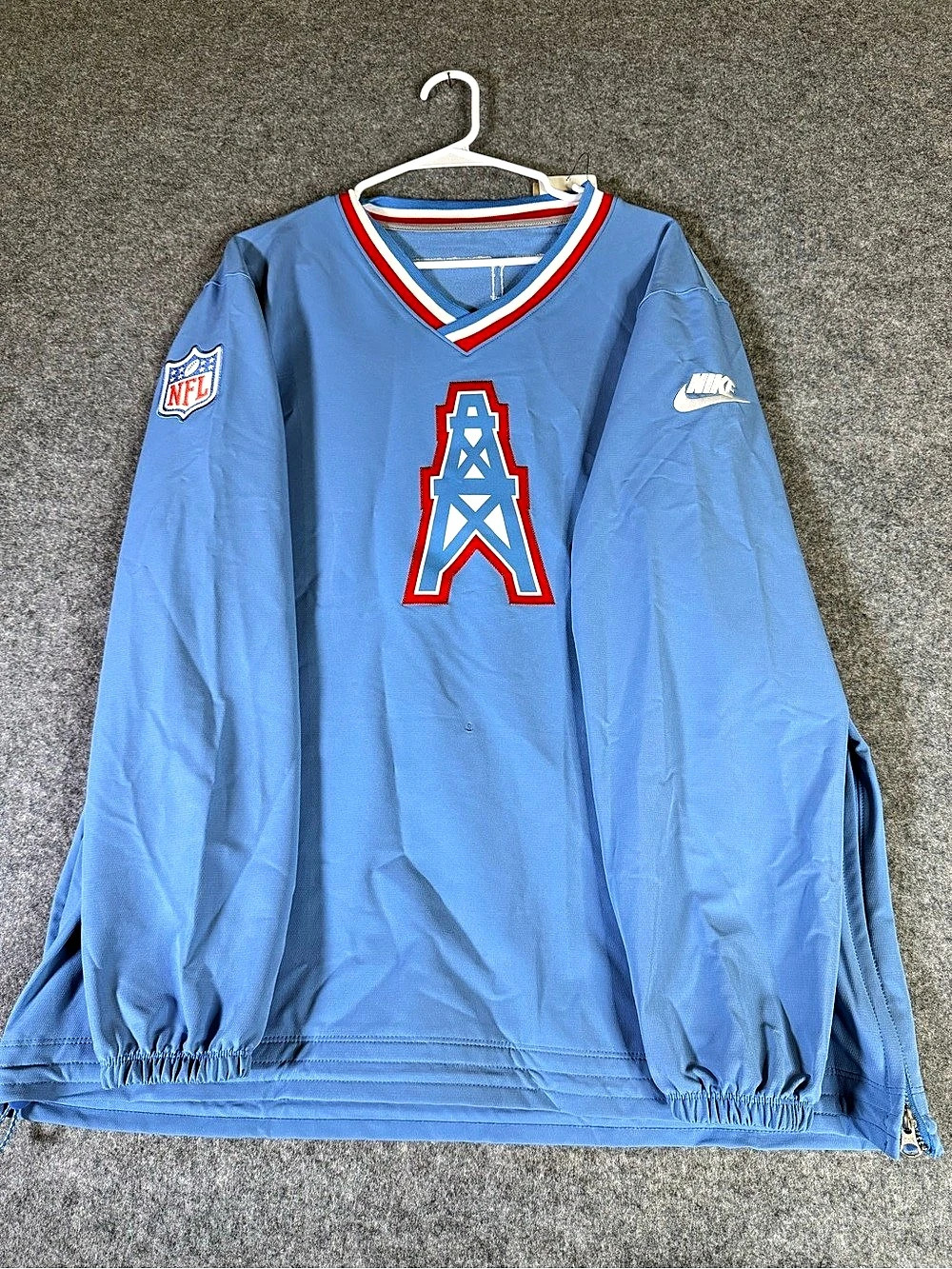 Nike NFL Houston Oilers Nike On-Field Apparel jersey Blue Red Men's Size Large